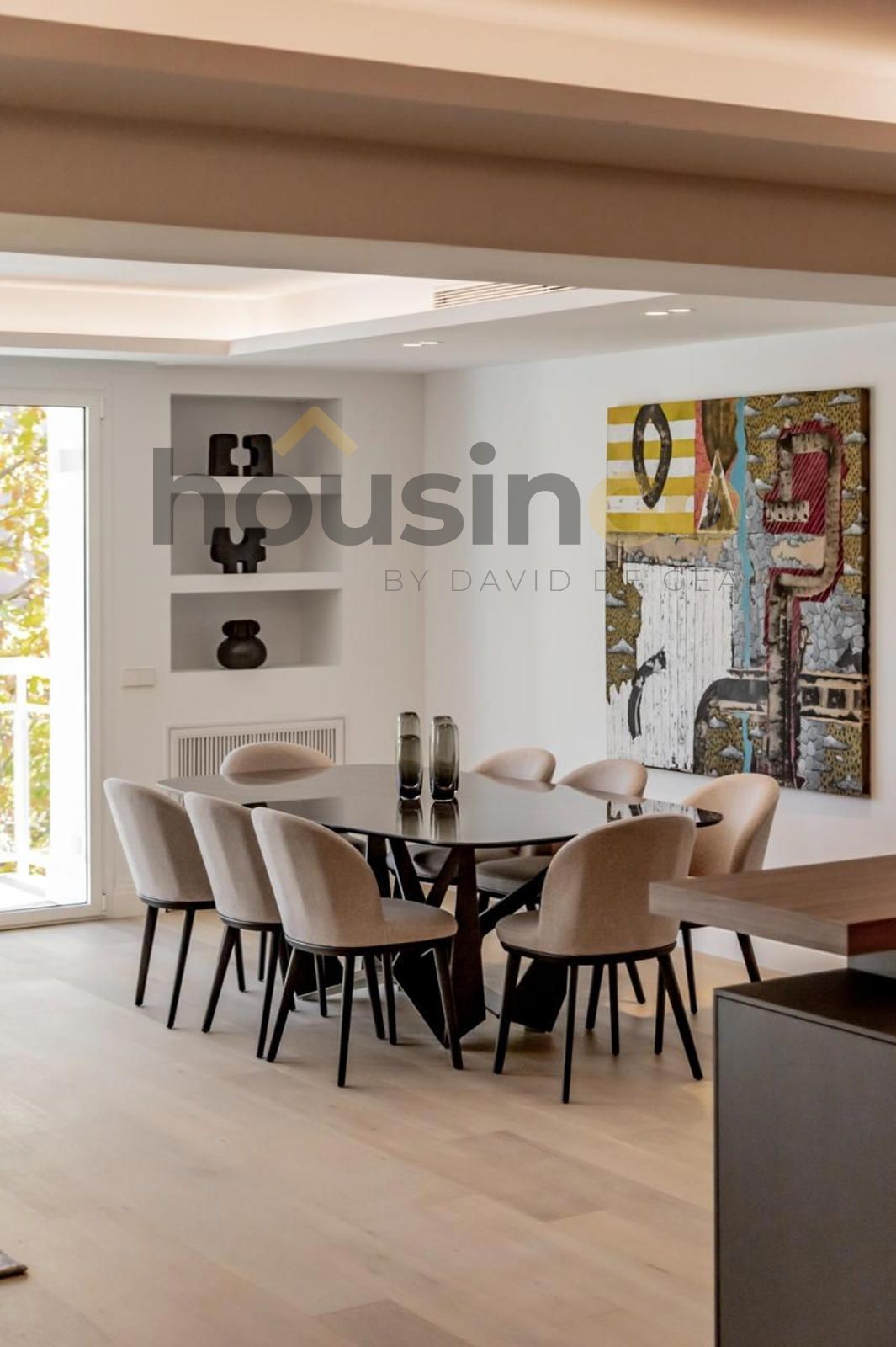 Dining room of Flat for sale in  Madrid Capital  with Air Conditioner, Heating and Terrace