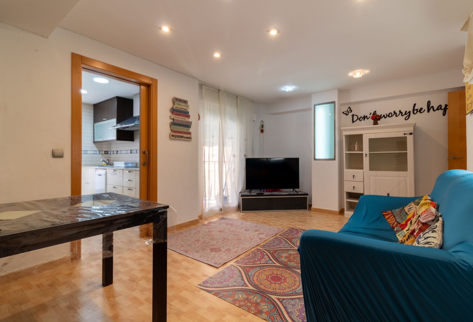 Living room of Flat for sale in Massamagrell  with Air Conditioner, Terrace and Furnished