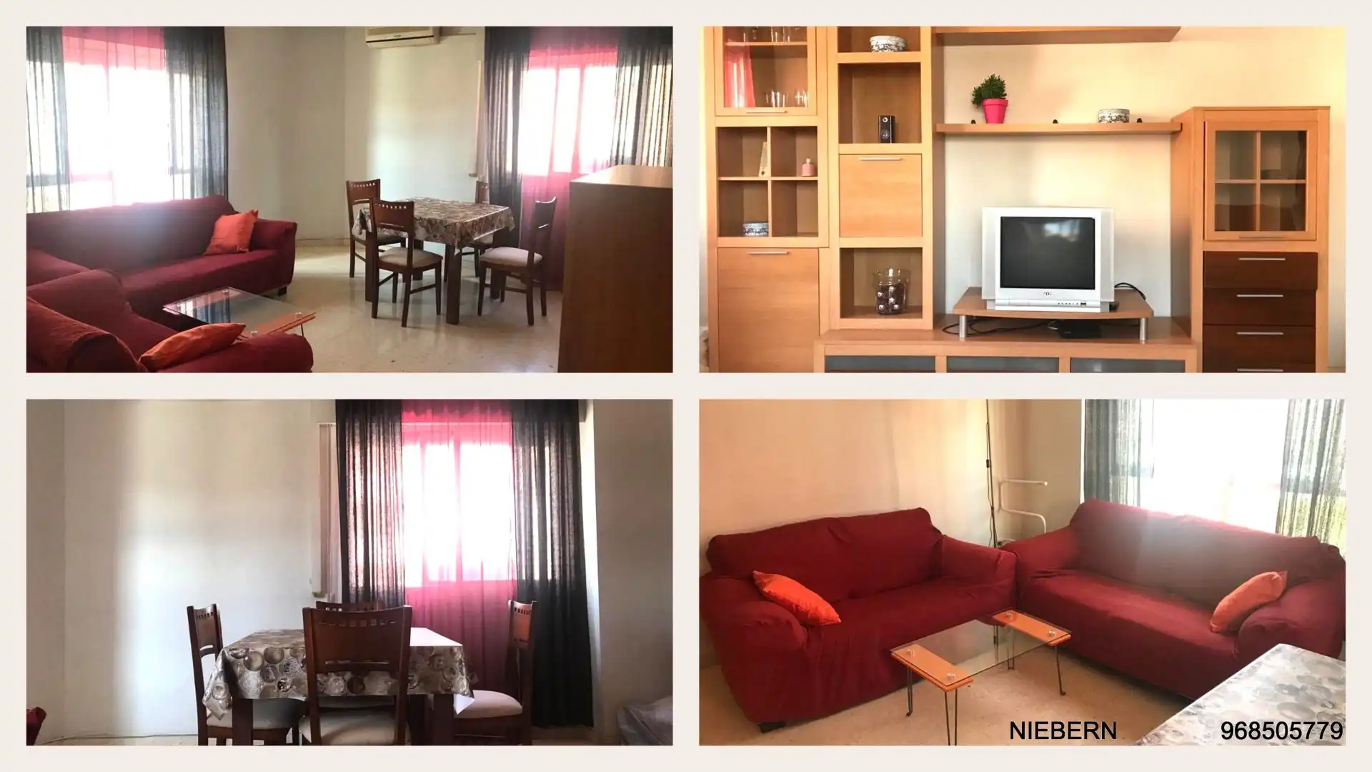 Sala de estar de Piso de alquiler en Cartagena con Aire acondicionado, Amueblado y Horno