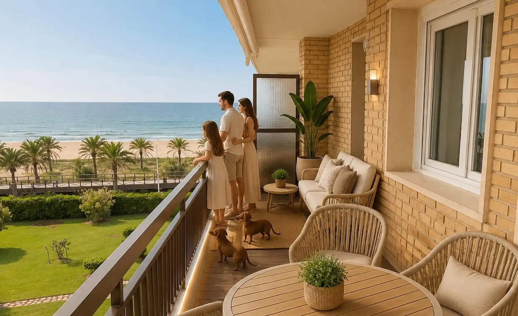 Terraza de Apartamento en venta en Gandia con Jardín privado, Terraza y Balcón