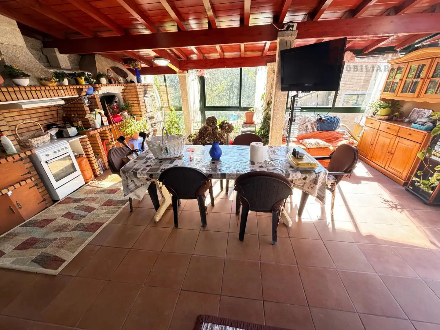 Terrace of Detached homes for sale in Moaña  with Heating, Parquet flooring and Terrace