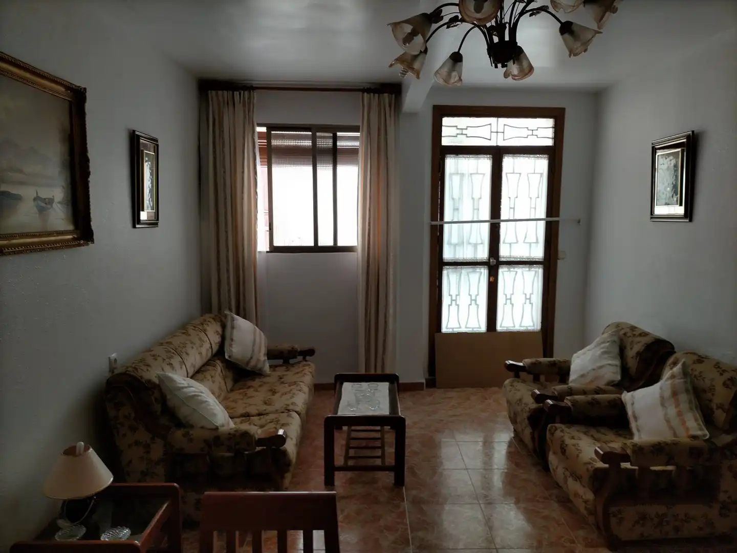 Sala d'estar de Casa o xalet en venda en Almería amb Terrassa, Moblat i Balcó