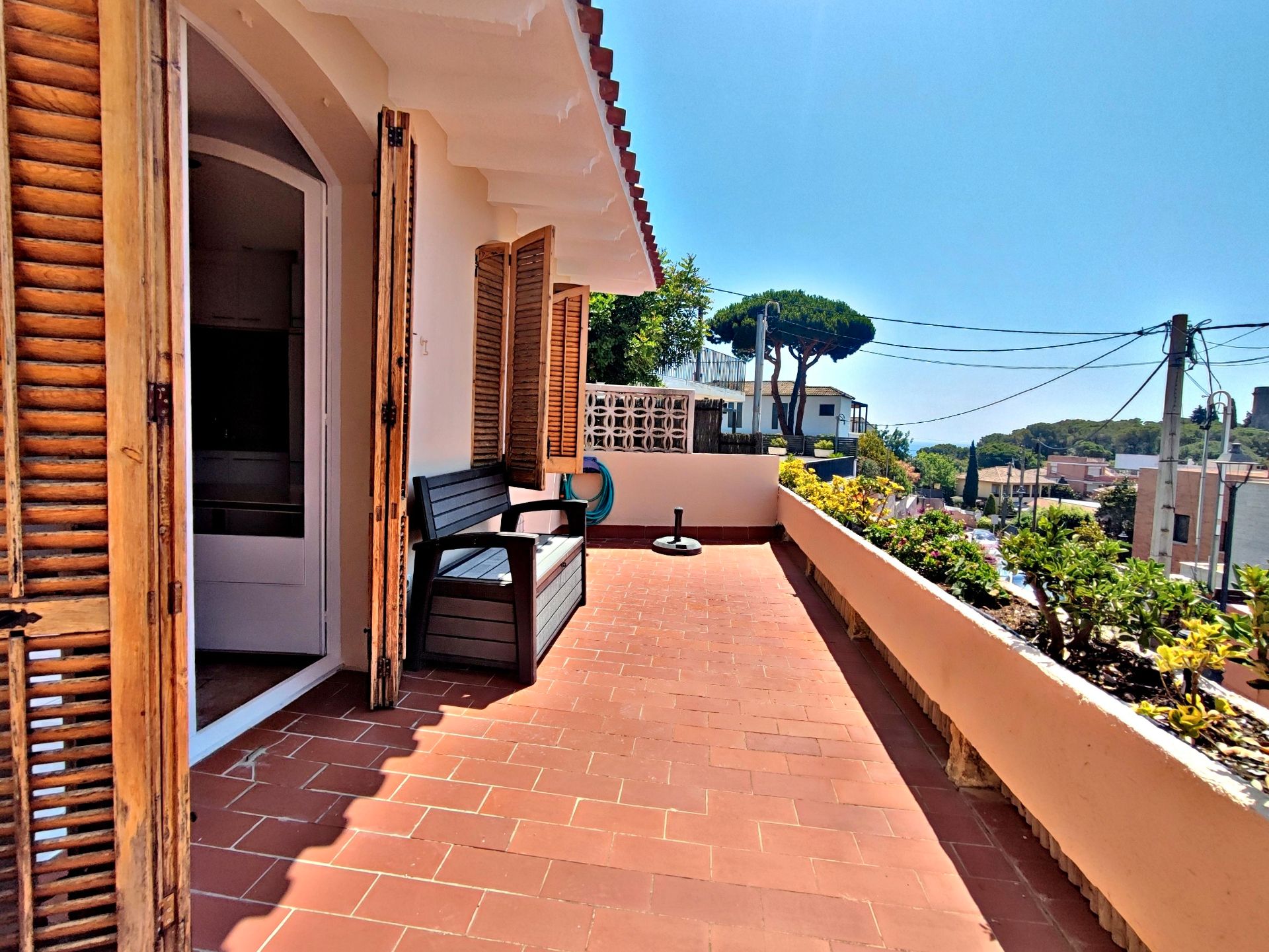 Terrassa de Apartament de lloguer en Caldes d'Estrac amb Aire condicionat, Calefacció i Parquet