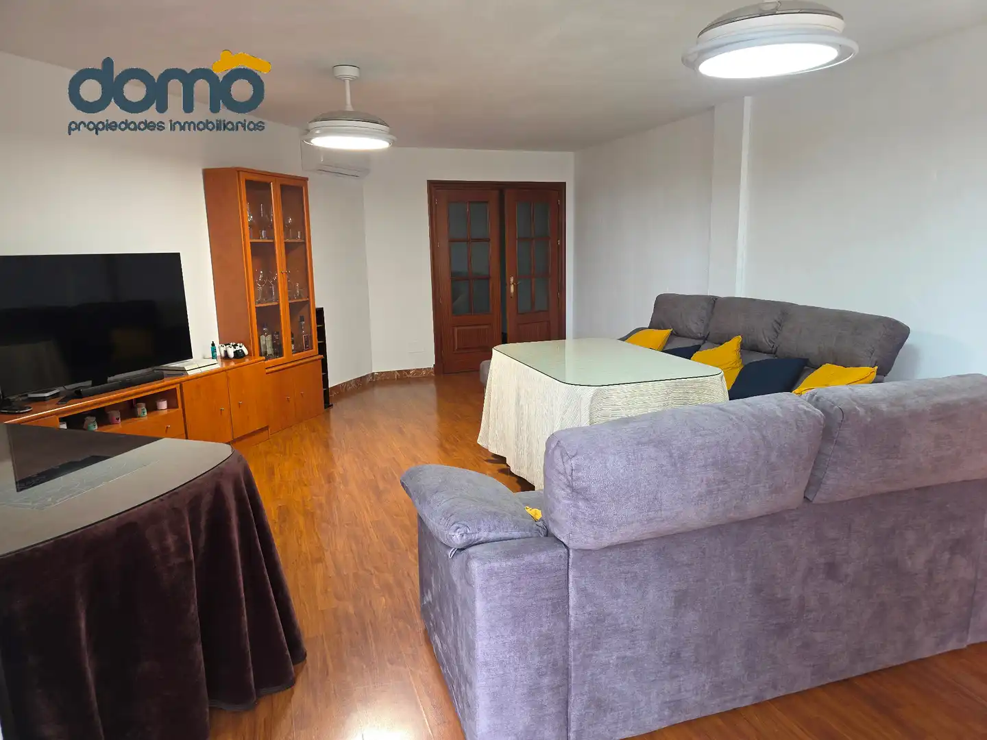 Living room of Flat for sale in El Ejido  with Air Conditioner, Parquet flooring and Terrace
