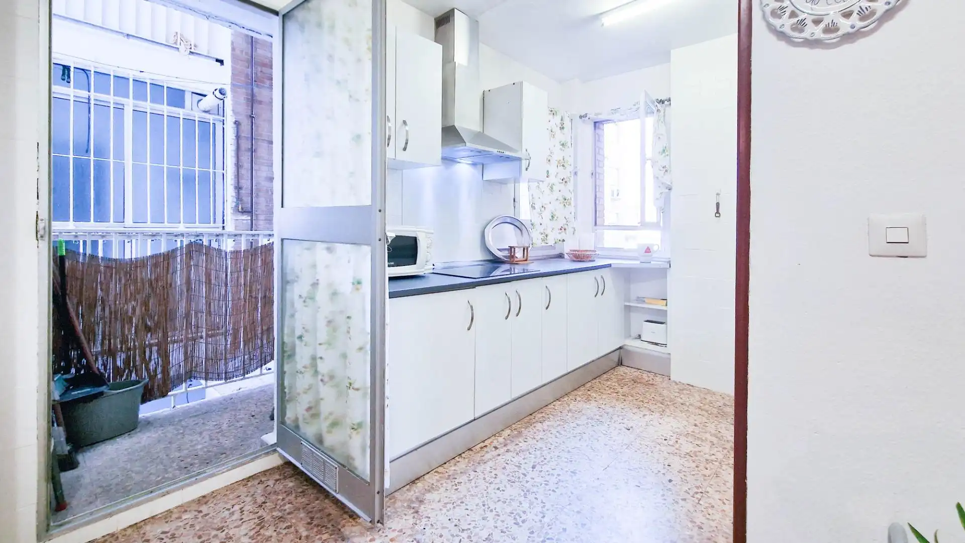 Küche von Wohnung zur Miete in Badajoz mit Privatgarten, Möbliert und Balkon