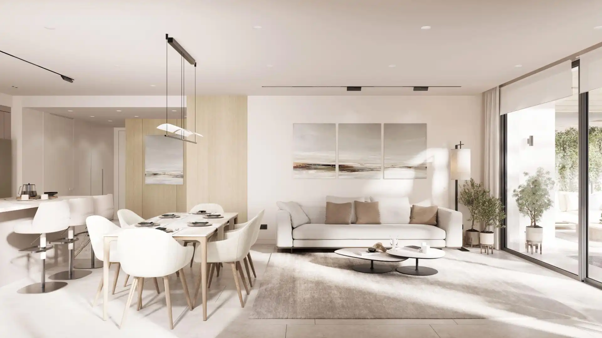 Living room of Apartments for sale in Estepona  with Air Conditioner, Heating and Private garden