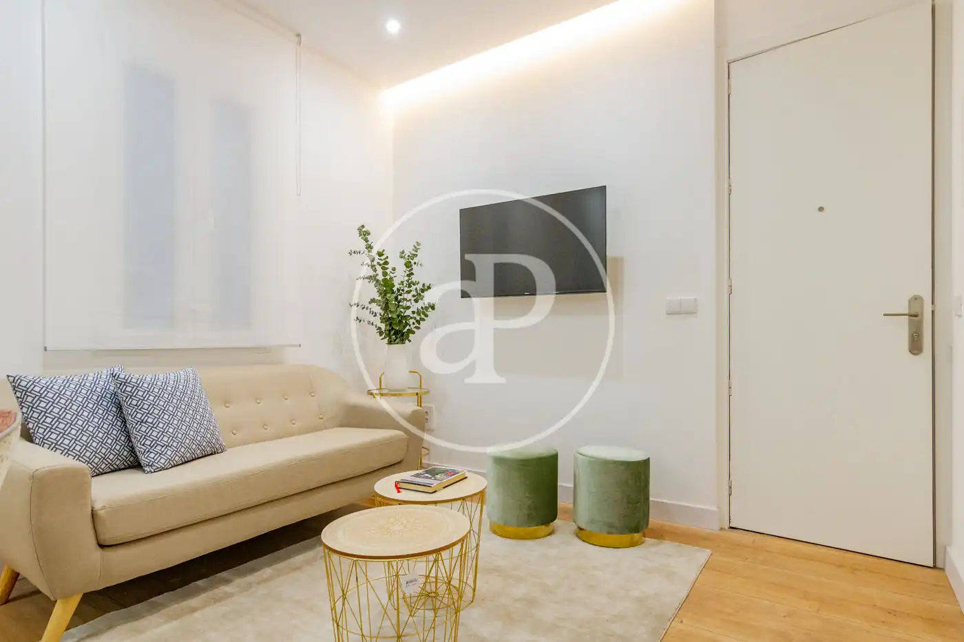 Living room of Flat for rent in Madrid  with Air Conditioner, Heating and Furnished