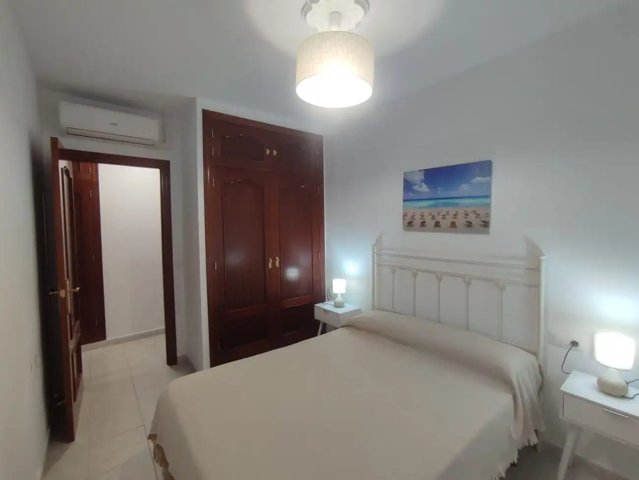 Bedroom of Apartments for rent in Conil de la Frontera  with Air Conditioner and Heating