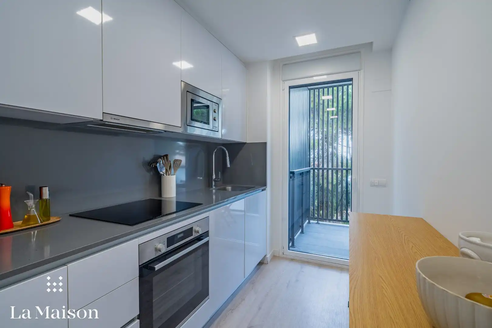 Küche von Wohnung zum Verkauf in Sant Andreu de Llavaneres mit Heizung, Abstellraum und Balkon