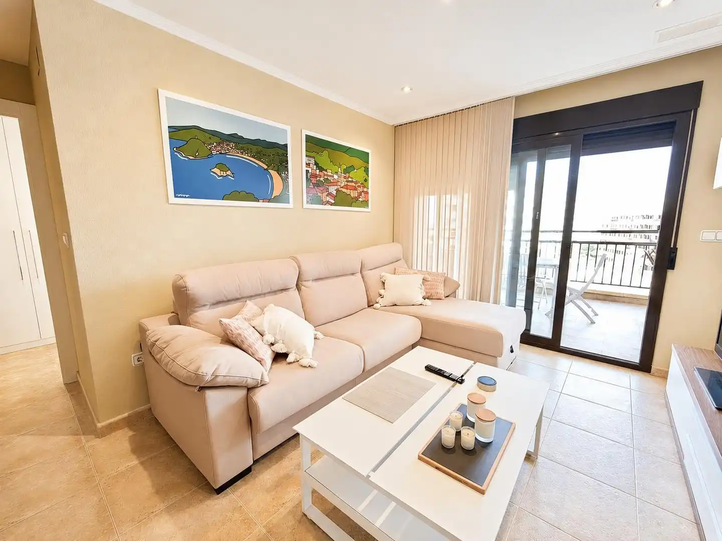 Wohnzimmer von Wohnung zum Verkauf in Elche / Elx mit Klimaanlage, Terrasse und Balkon