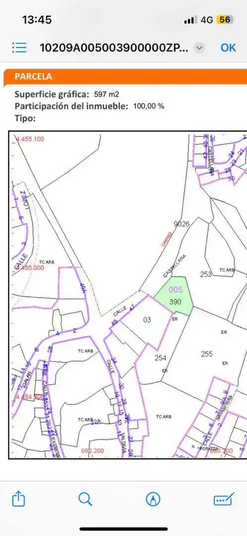 Terreno en venta en Valverde del Fresno