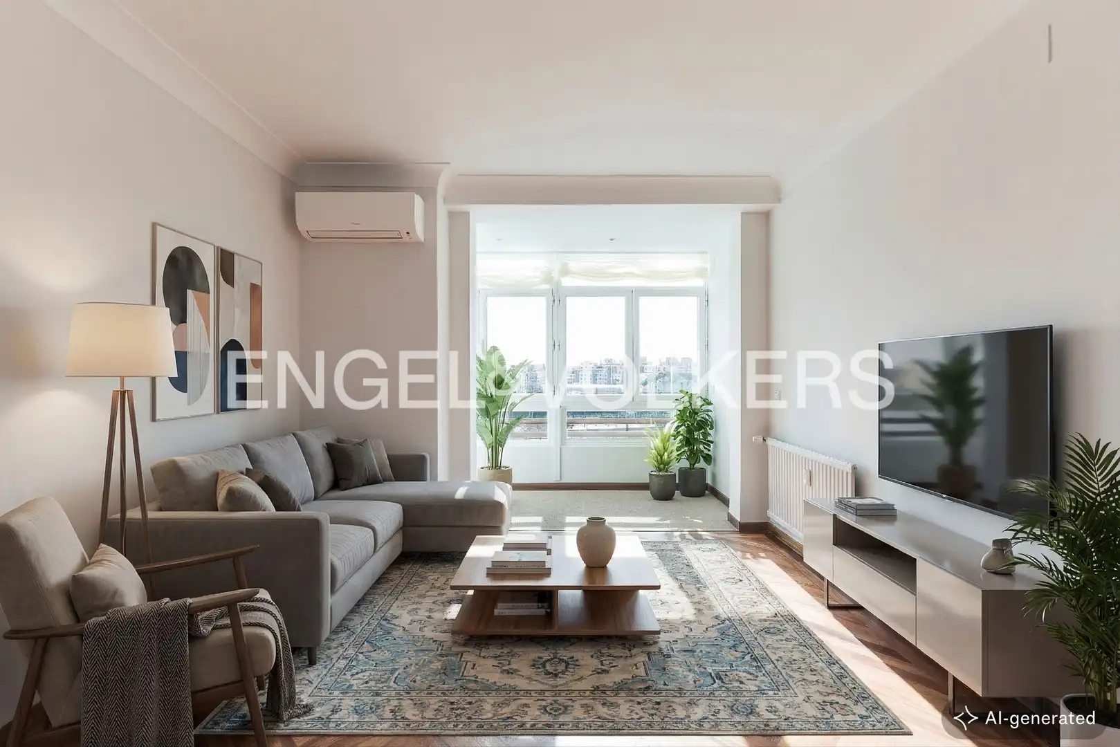 Sala d'estar de Pis de lloguer en  Madrid Capital amb Calefacció