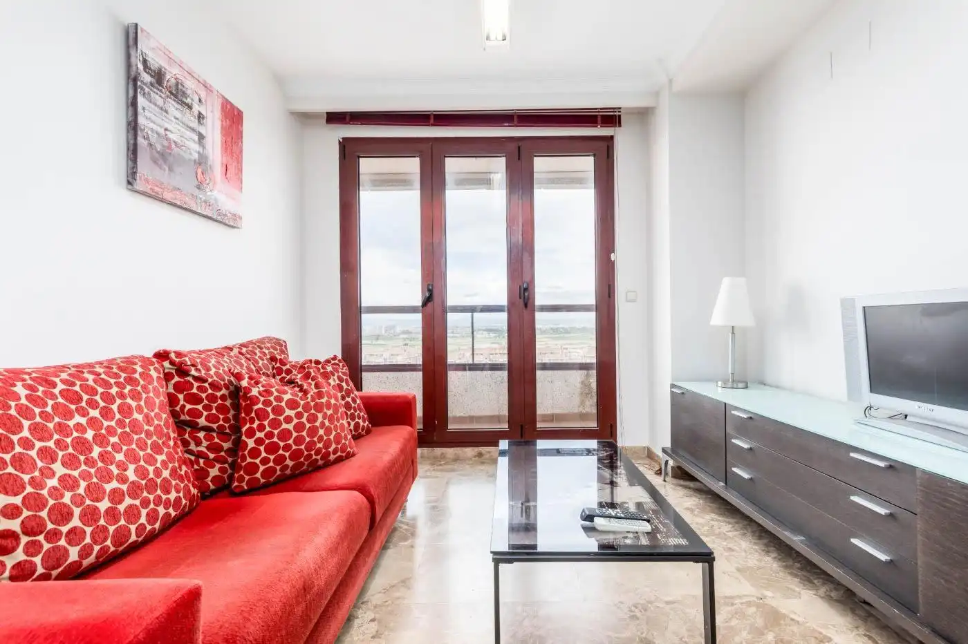 Sala de estar de Apartamento de alquiler en Valencia con Aire acondicionado, Calefacción y Amueblado