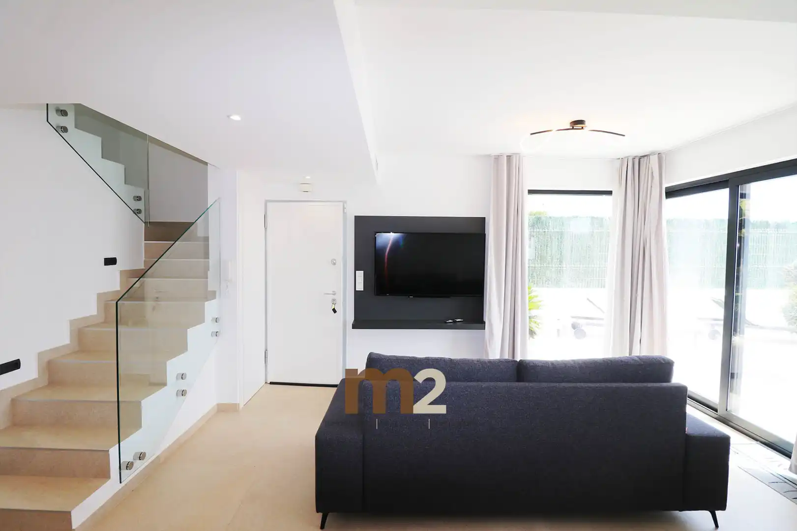 Sala de estar de Casa o chalet en venta en Guardamar del Segura con Aire acondicionado, Calefacción y Jardín privado