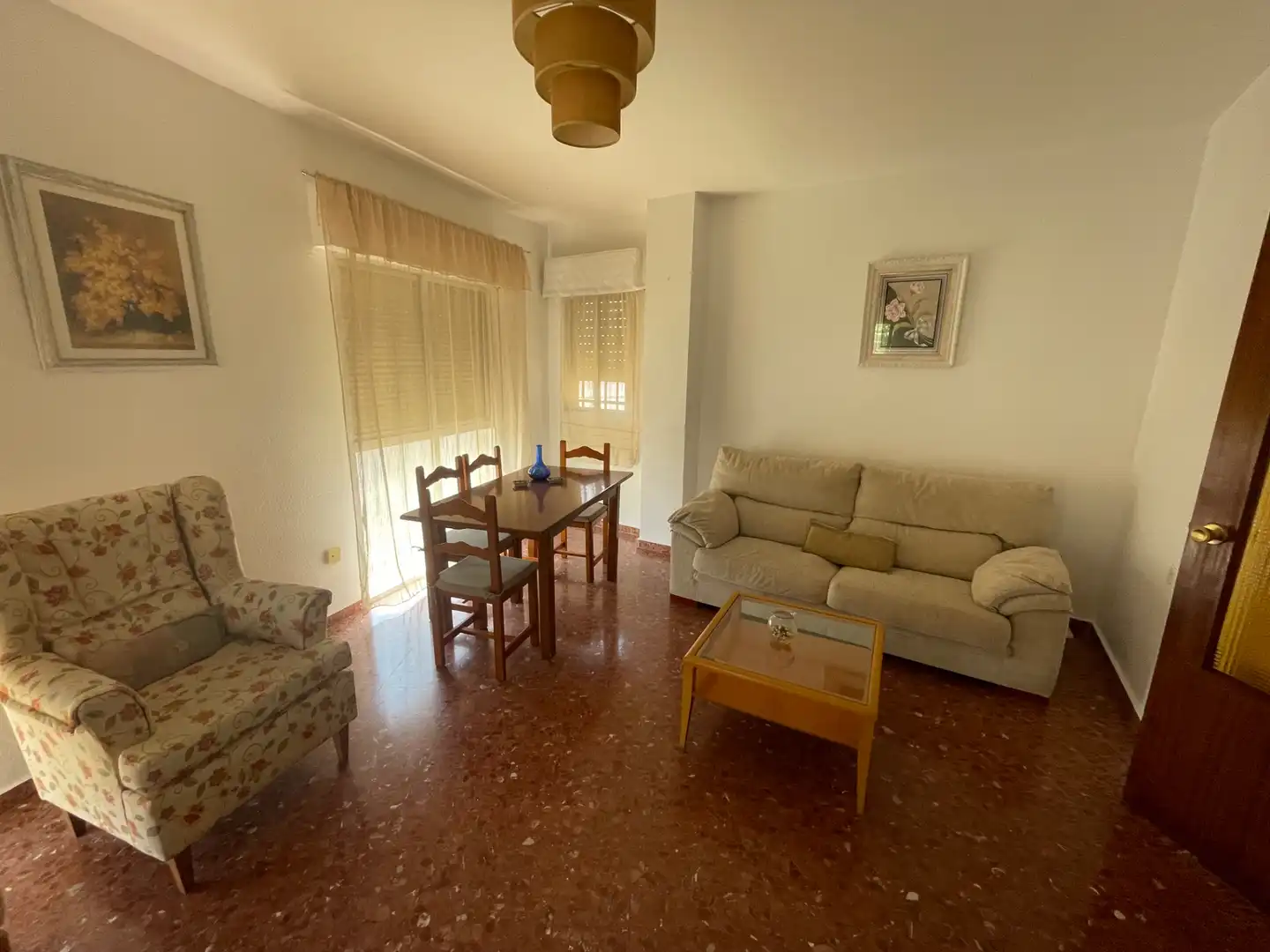 Living room of Flat for rent in Almendralejo  with Air Conditioner, Furnished and Washing machine