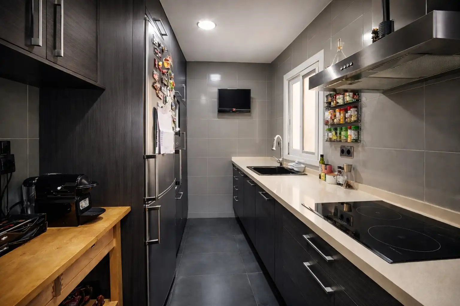 Kitchen of Flat for sale in Cornellà de Llobregat  with Air Conditioner, Heating and Parquet flooring