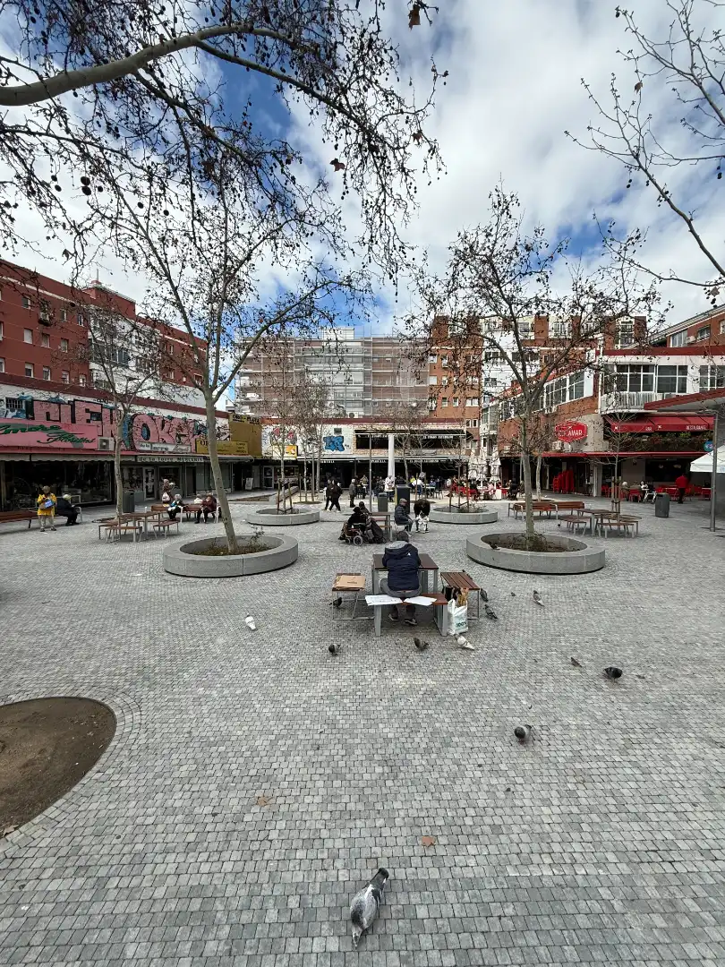 Vista exterior de Planta baja en venta en Madrid con Aire acondicionado, Calefacción y Amueblado