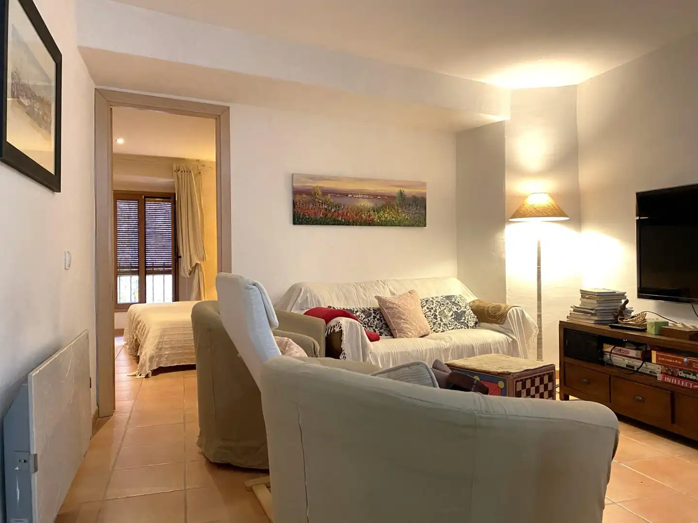 Sala d'estar de Casa adosada en venda en L'Armentera amb Calefacció, Moblat i Alarma