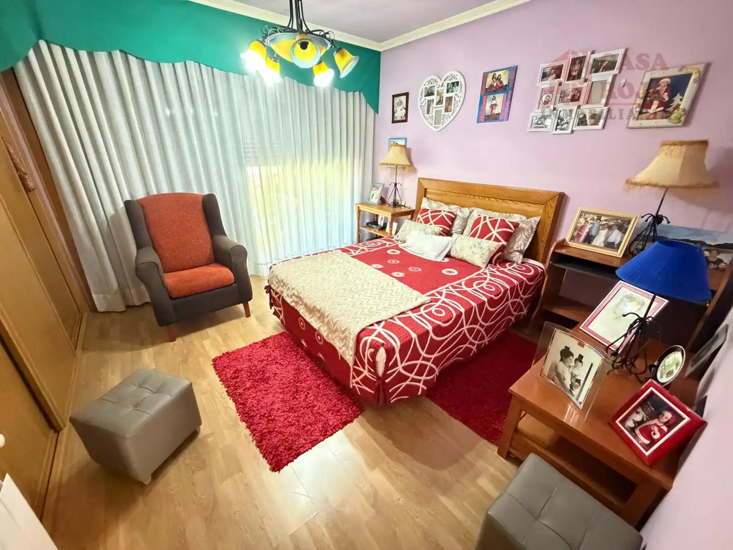 Bedroom of Detached homes for sale in Moaña  with Heating, Parquet flooring and Terrace