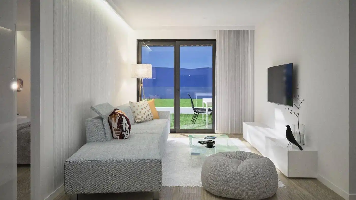 Sala de estar de Apartamento en venta en Mogán con Aire acondicionado, Jardín privado y Terraza
