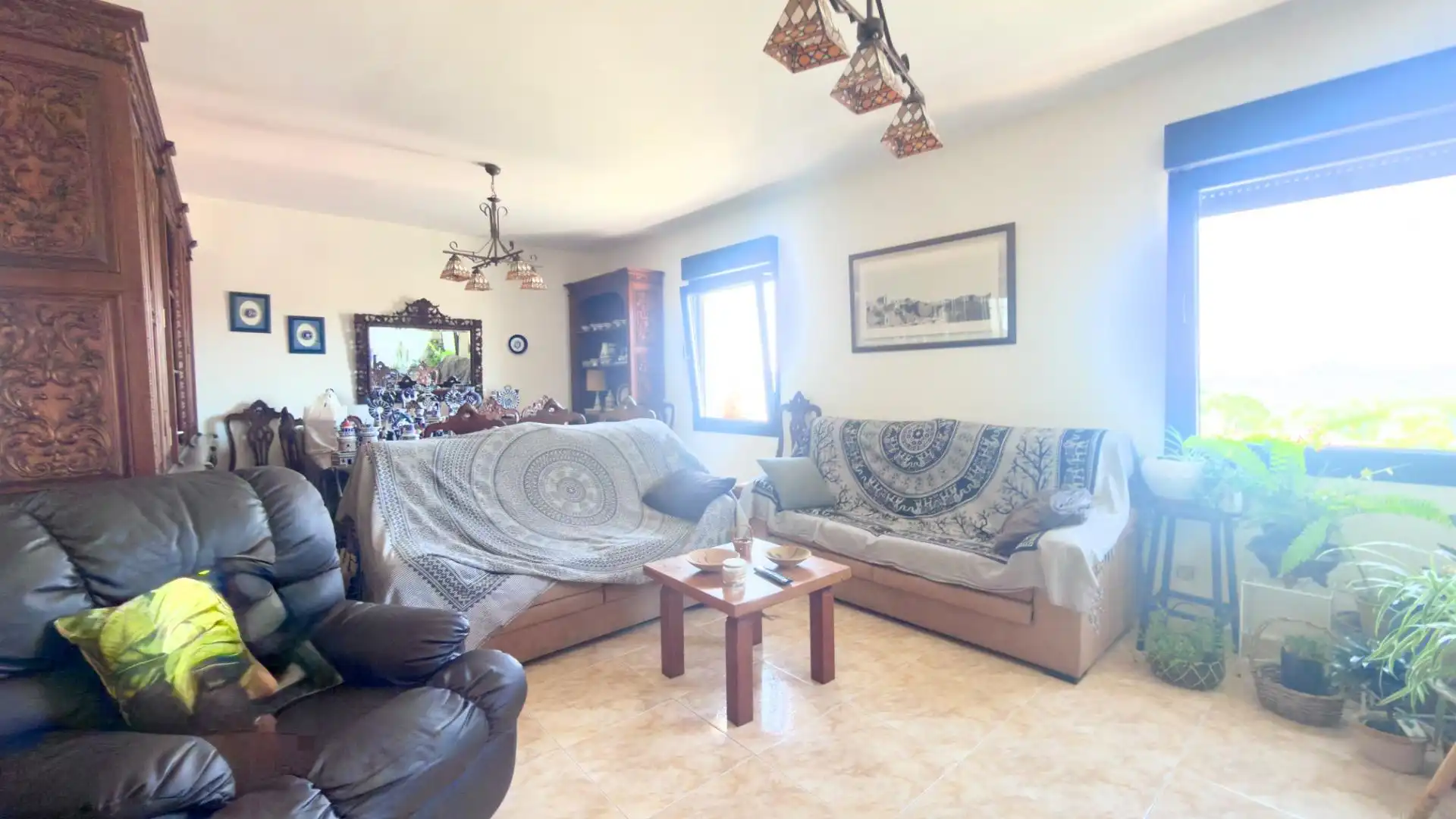Living room of Houses for sale in Ribeira  with Heating, Private garden and Terrace