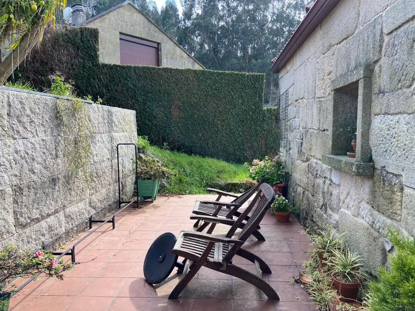 Jardí de Casa o xalet en venda en Meaño amb Jardí privat