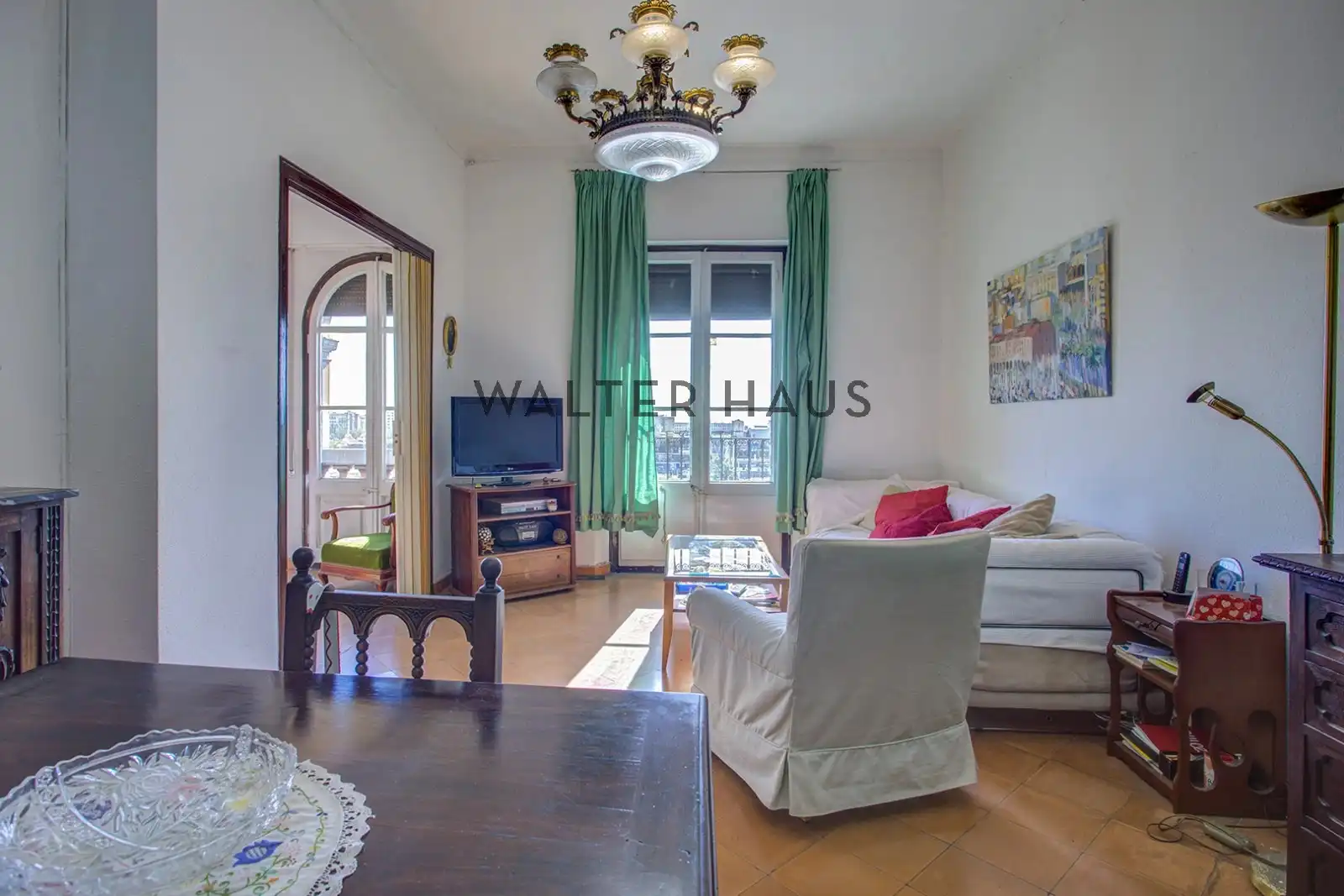Sala de estar de Piso en venta en Barcelona con Balcón