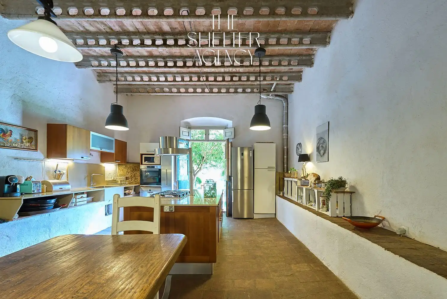 Cocina de Finca rústica en venta en Sant Pere de Ribes con Aire acondicionado, Jardín privado y Piscina comunitaria