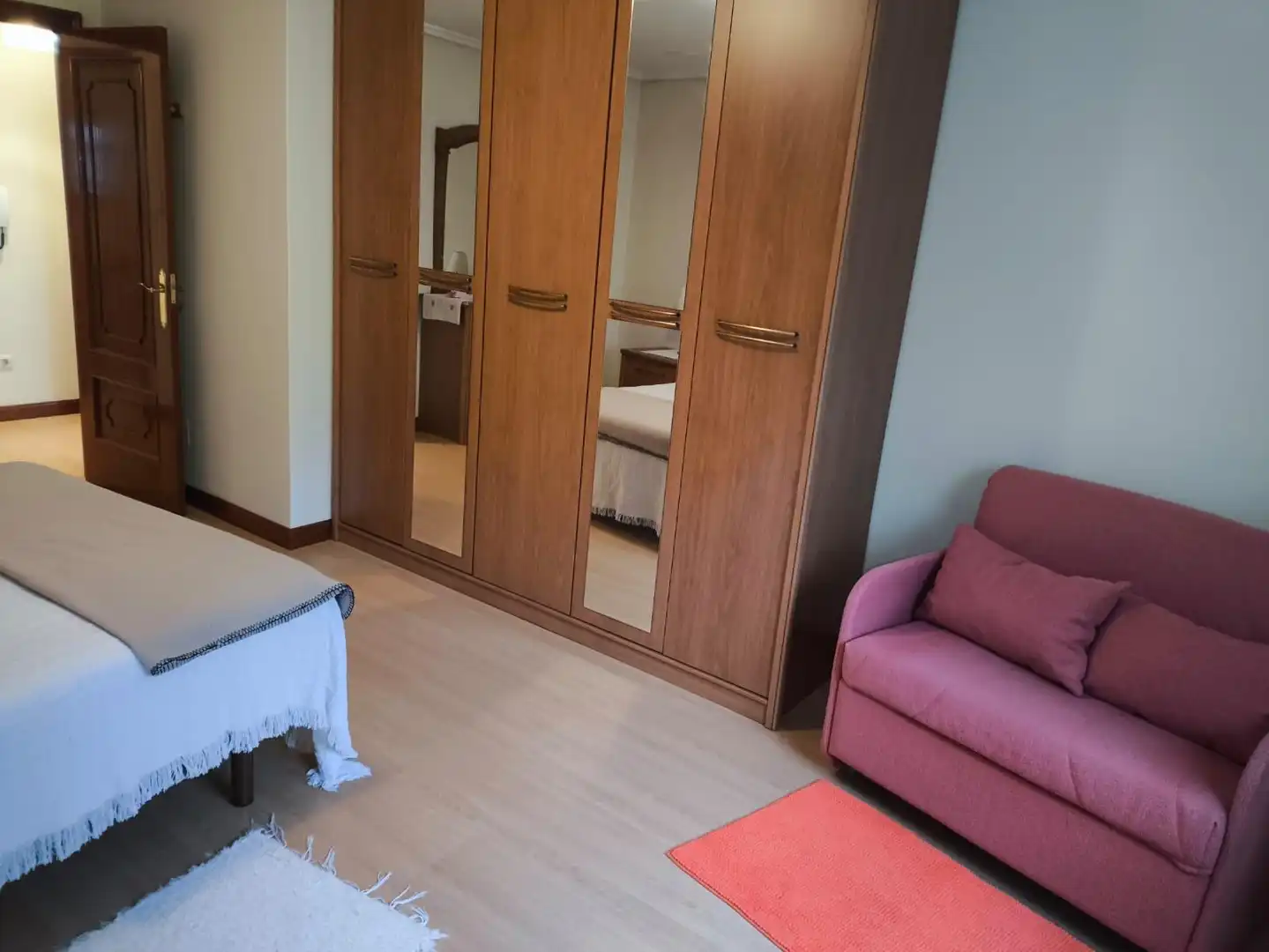 Bedroom of Flat for rent in Laxe  with Heating and Furnished