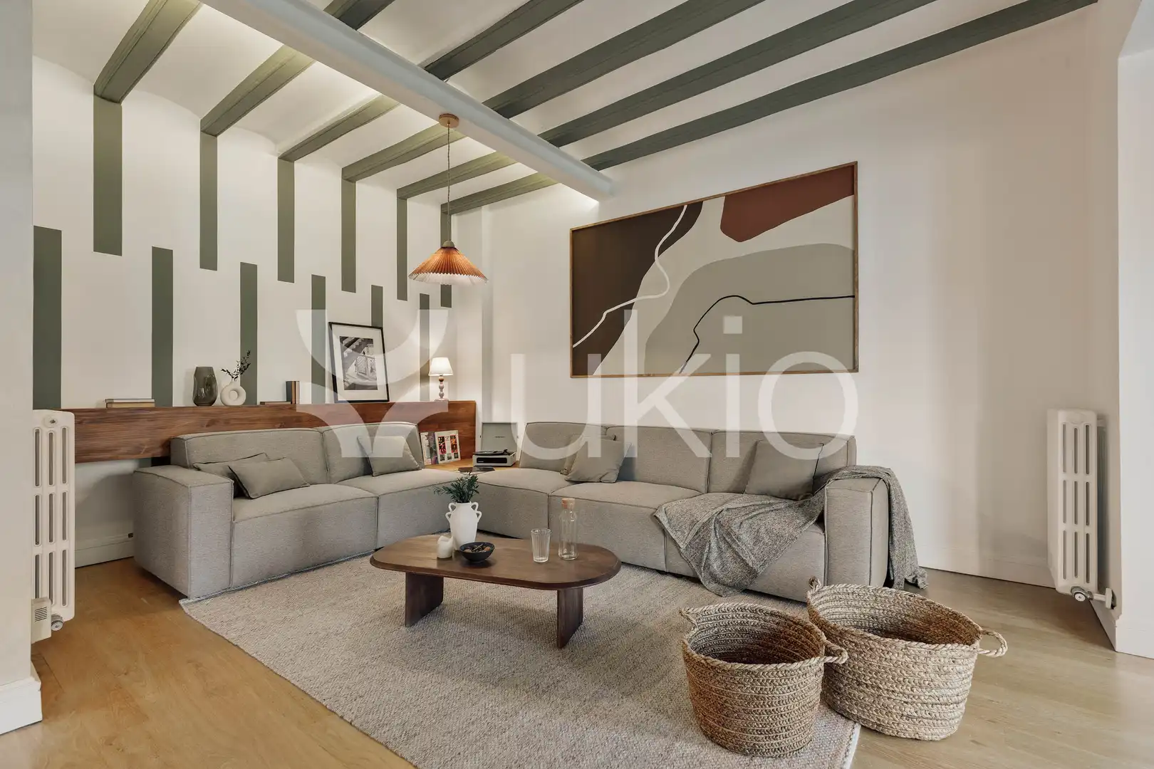 Sala d'estar de Apartament de lloguer en Barcelona amb Aire condicionat, Calefacció i Moblat