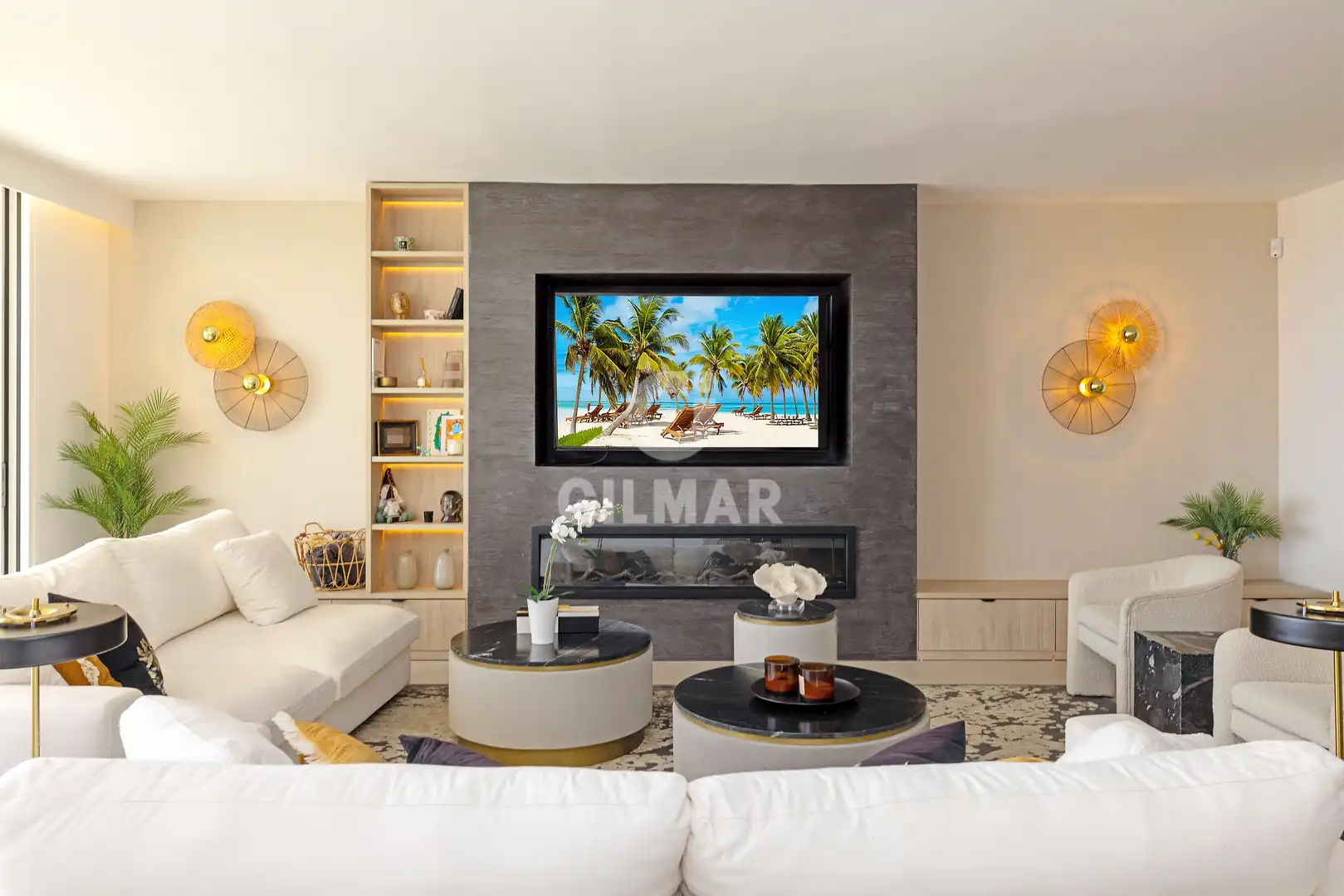 Sala de estar de Dúplex en venta en Benalmádena con Calefacción, Jardín privado y Piscina