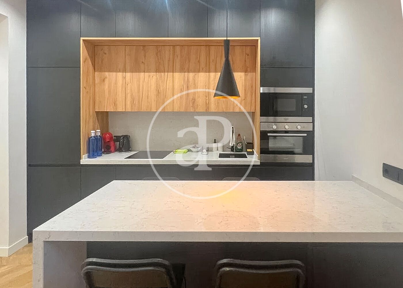 Kitchen of Flat for sale in  Madrid Capital  with Air Conditioner, Heating and Terrace