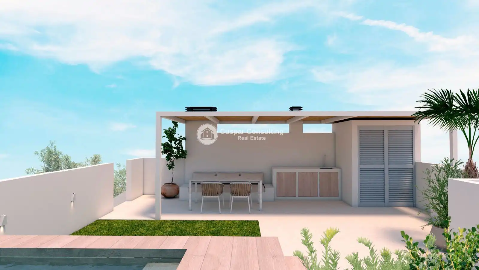 Terrassa de Apartament en venda en Pilar de la Horadada amb Aire condicionat, Calefacció i Jardí privat