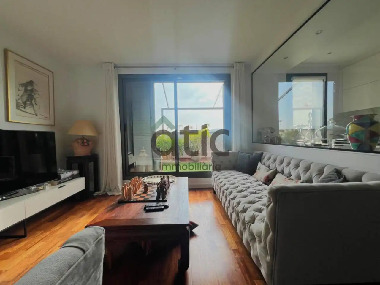 Sala de estar de Ático en venta en Manresa con Parquet, Terraza y Trastero