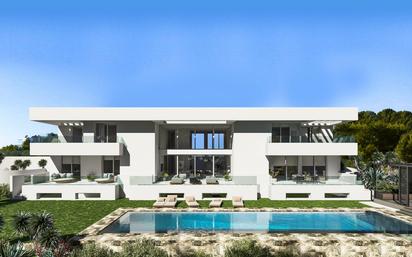 Vista exterior de Casa o xalet en venda en Benahavís amb Aire condicionat i Piscina
