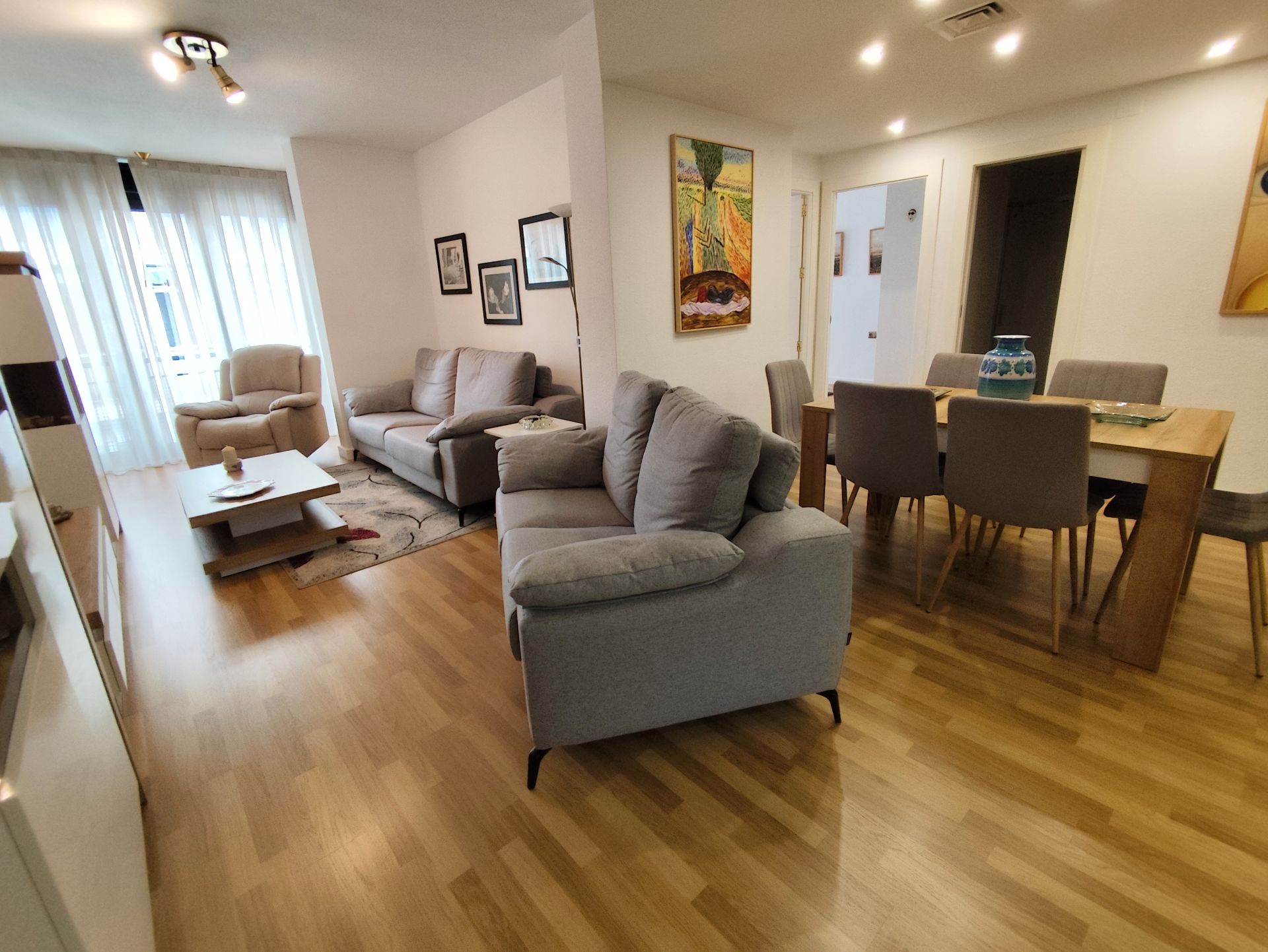 Living room of Flat for sale in  Murcia Capital  with Air Conditioner, Parquet flooring and Storage room