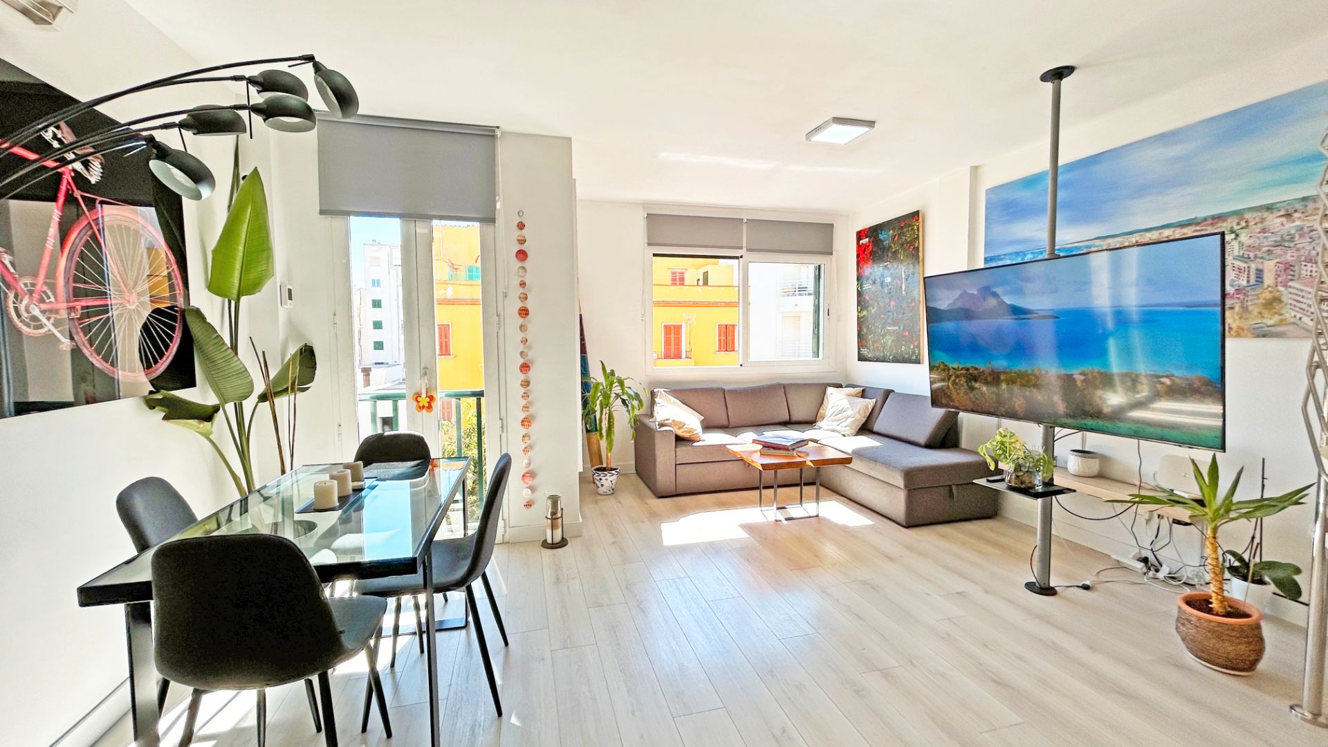 Sala d'estar de Àtic en venda en  Palma de Mallorca amb Aire condicionat, Calefacció i Parquet