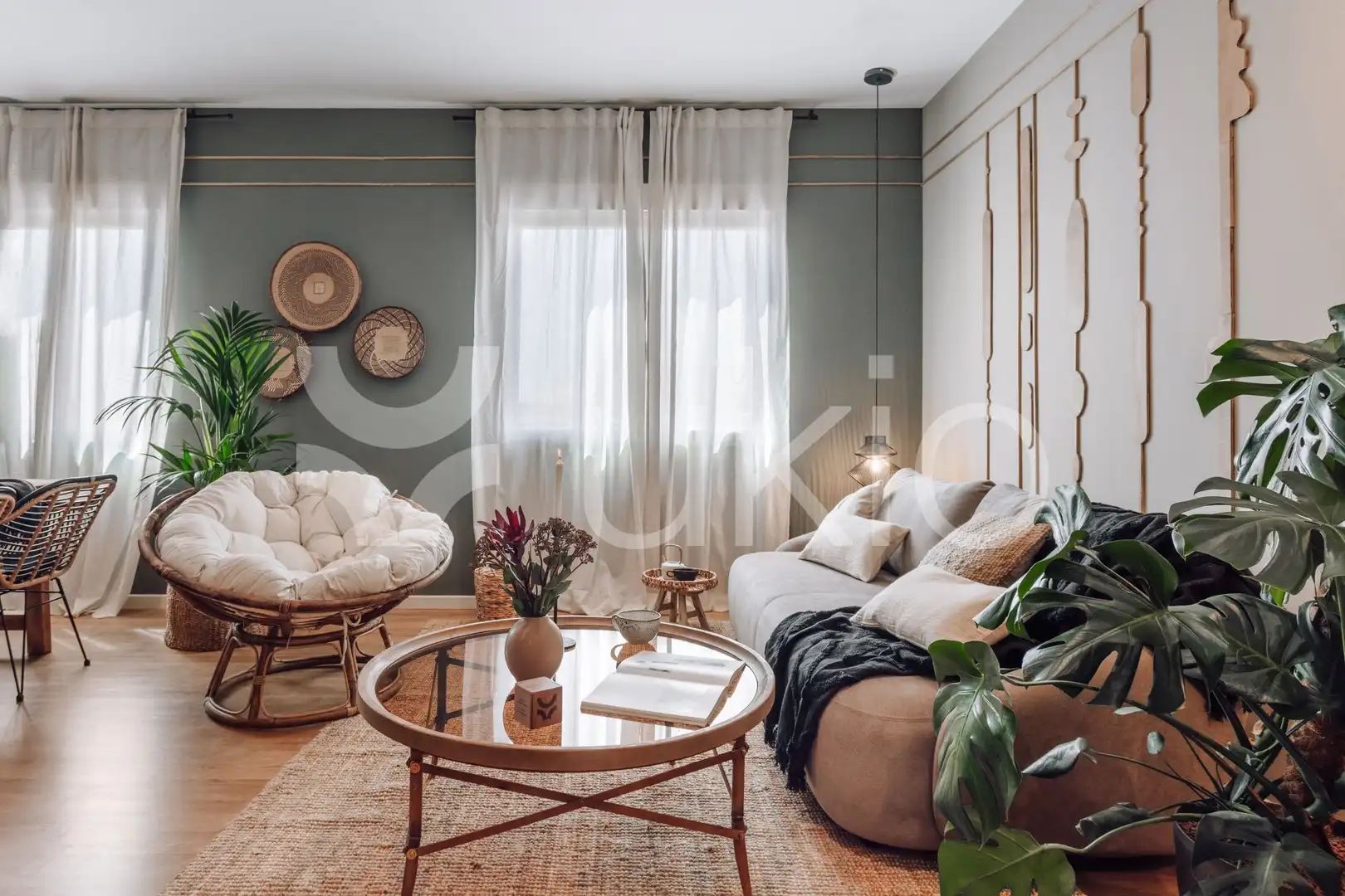 Living room of Apartments for rent in Madrid  with Air Conditioner, Heating and Furnished