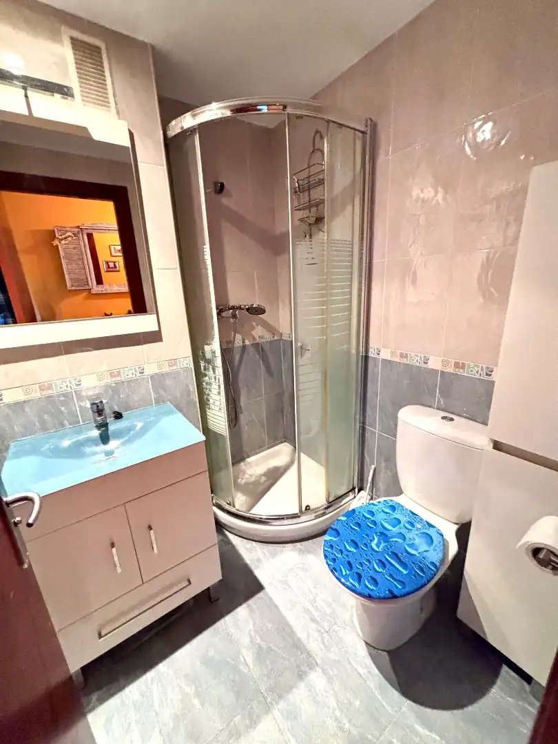 Bathroom of Flat for sale in Gijón   with Heating, Private garden and Parquet flooring