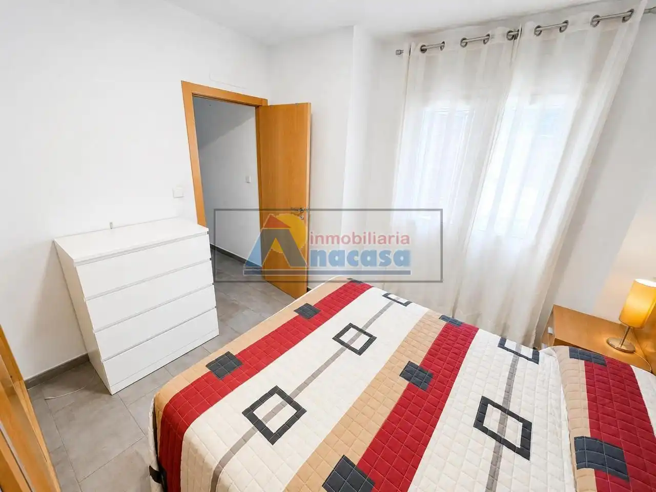 Bedroom of Flat for sale in Oliva  with Air Conditioner, Terrace and Furnished