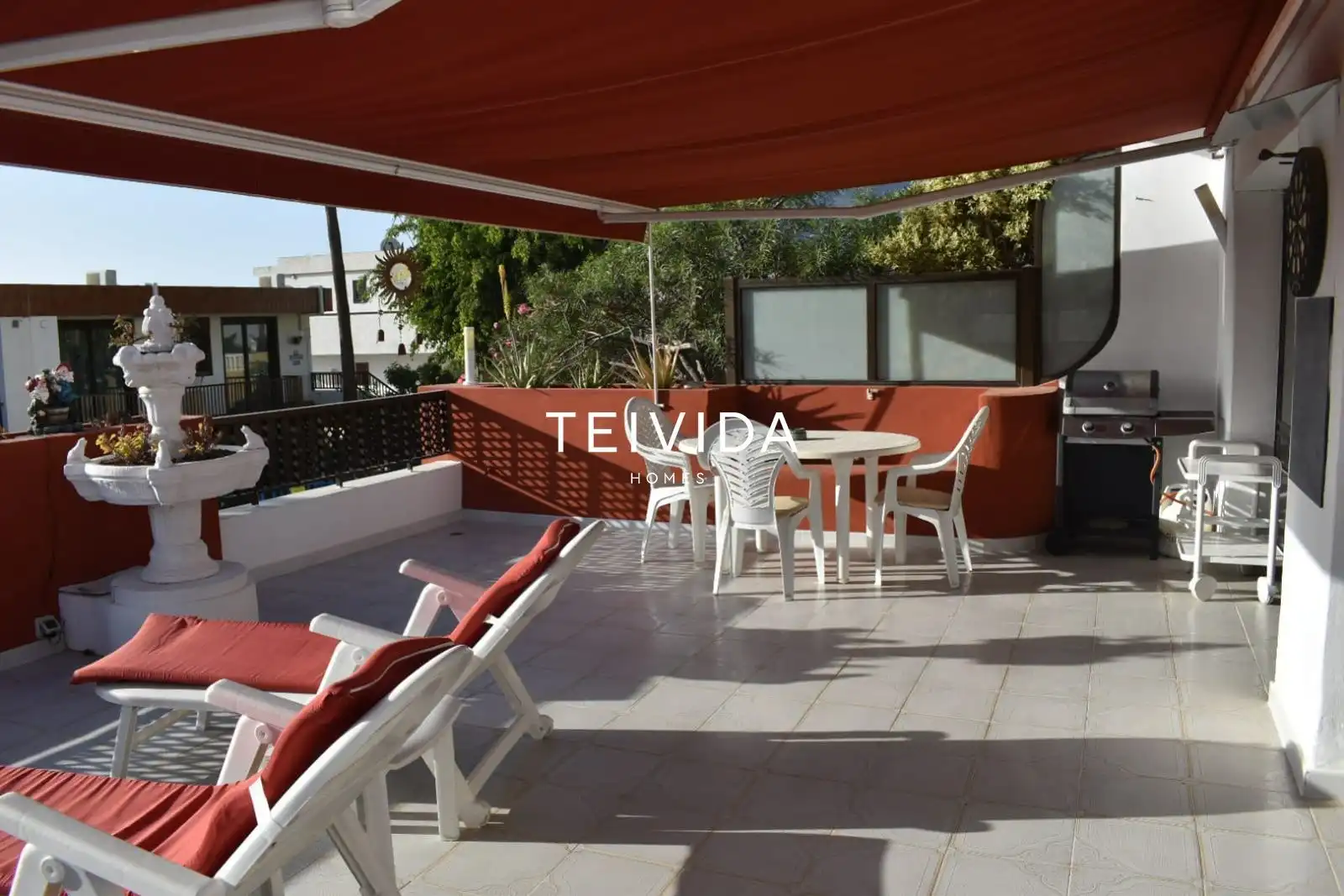 Terrassa de Casa adosada de lloguer en Santiago del Teide amb Piscina i Moblat