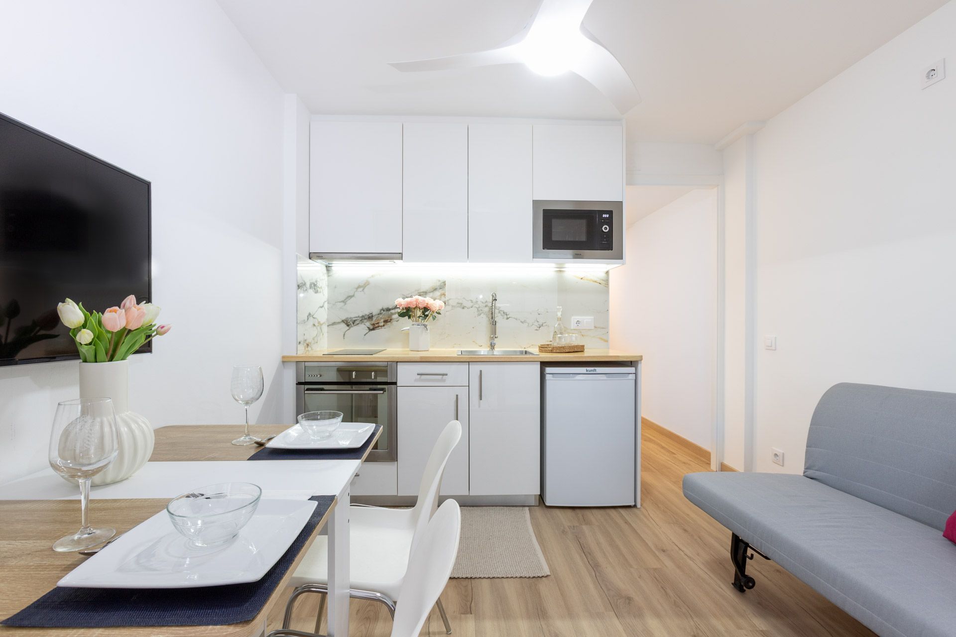 Küche von Wohnungen zum Verkauf in Roses mit Terrasse