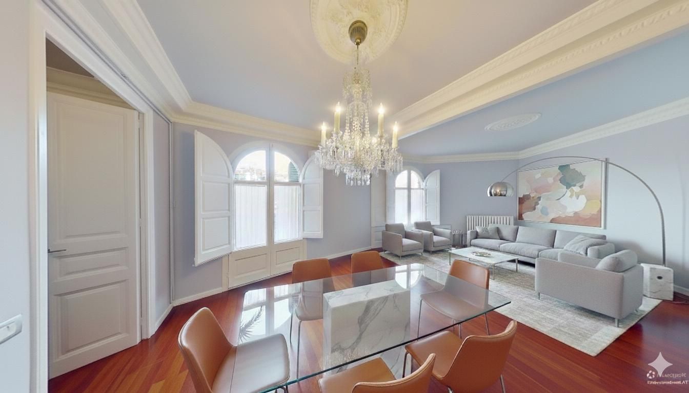 Dining room of Attic for sale in  Barcelona Capital  with Air Conditioner, Heating and Parquet flooring