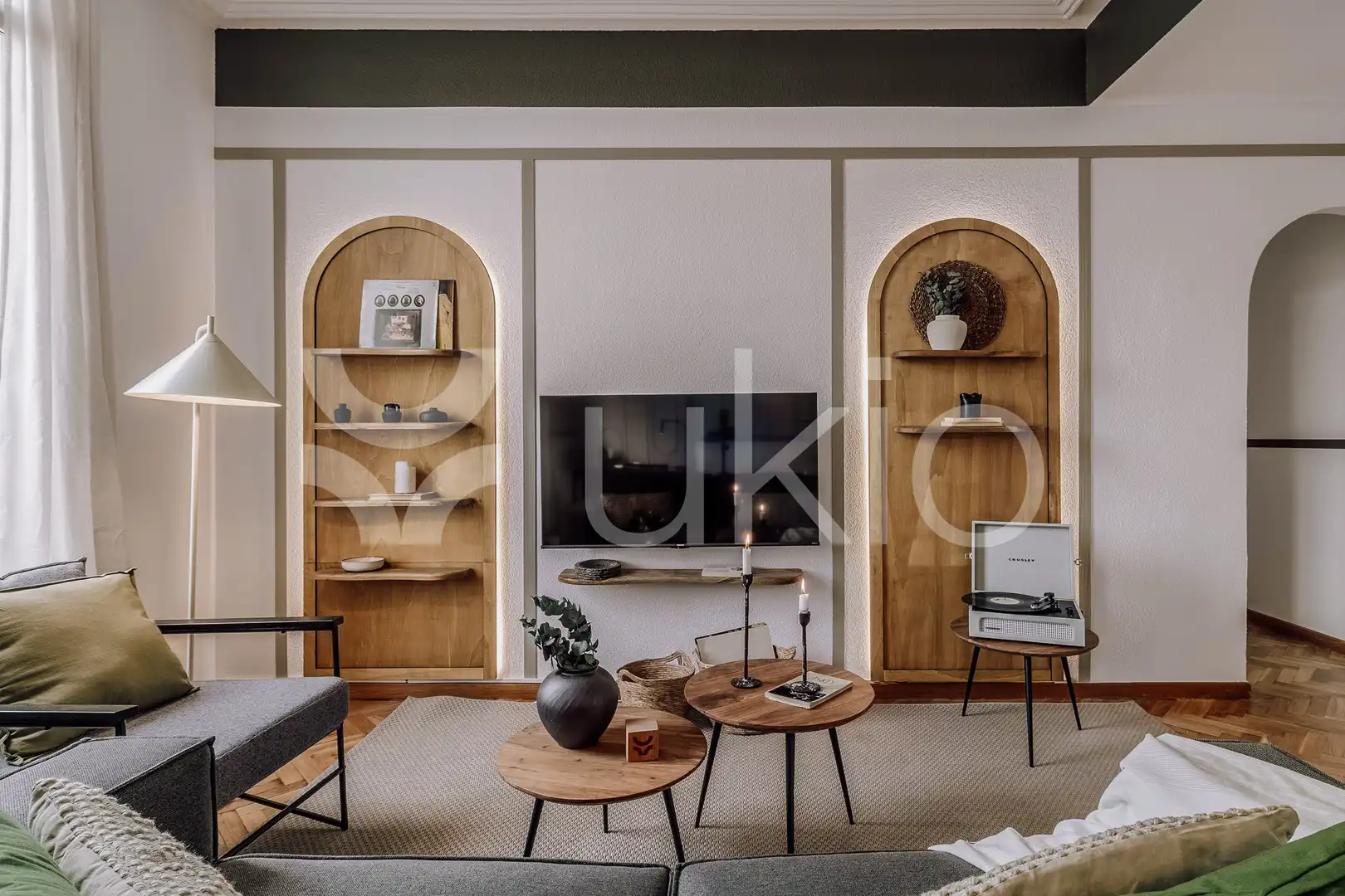 Sala d'estar de Apartament de lloguer en Madrid amb Aire condicionat, Calefacció i Moblat