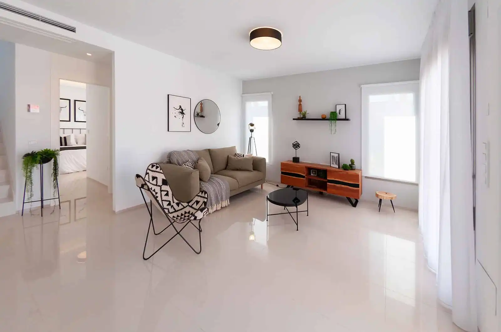 Sala d'estar de Casa o xalet en venda en Los Alcázares amb Aire condicionat, Jardí privat i Terrassa