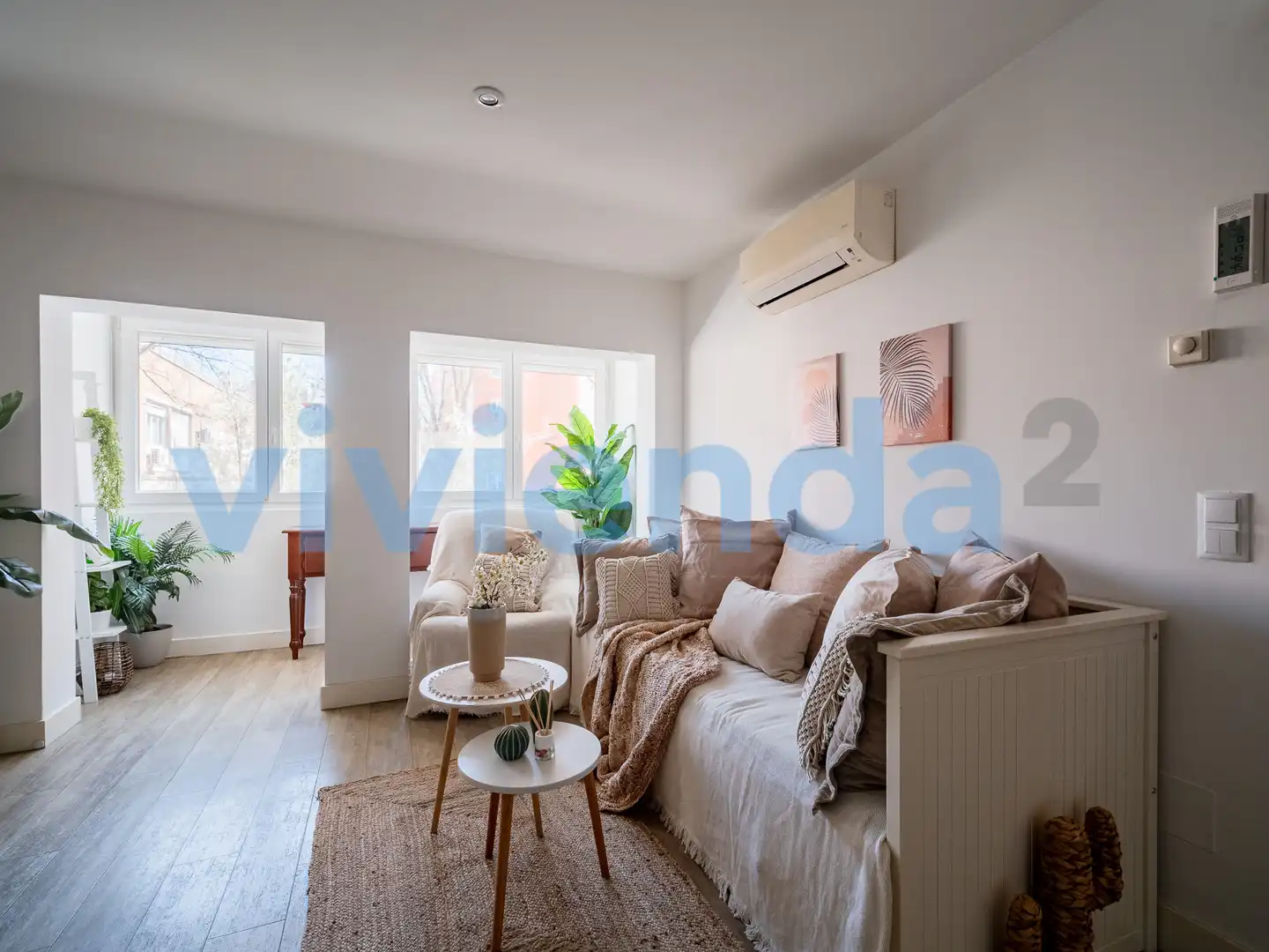 Sala de estar de Piso en venta en  Madrid Capital con Aire acondicionado, Calefacción y Amueblado