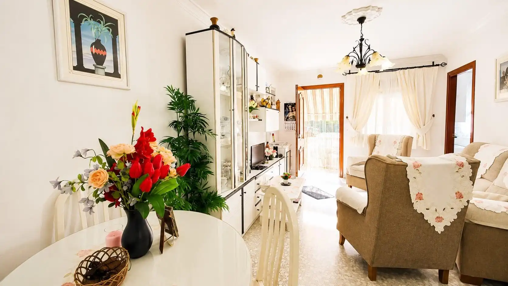 Sala d'estar de Apartament en venda en Estepona