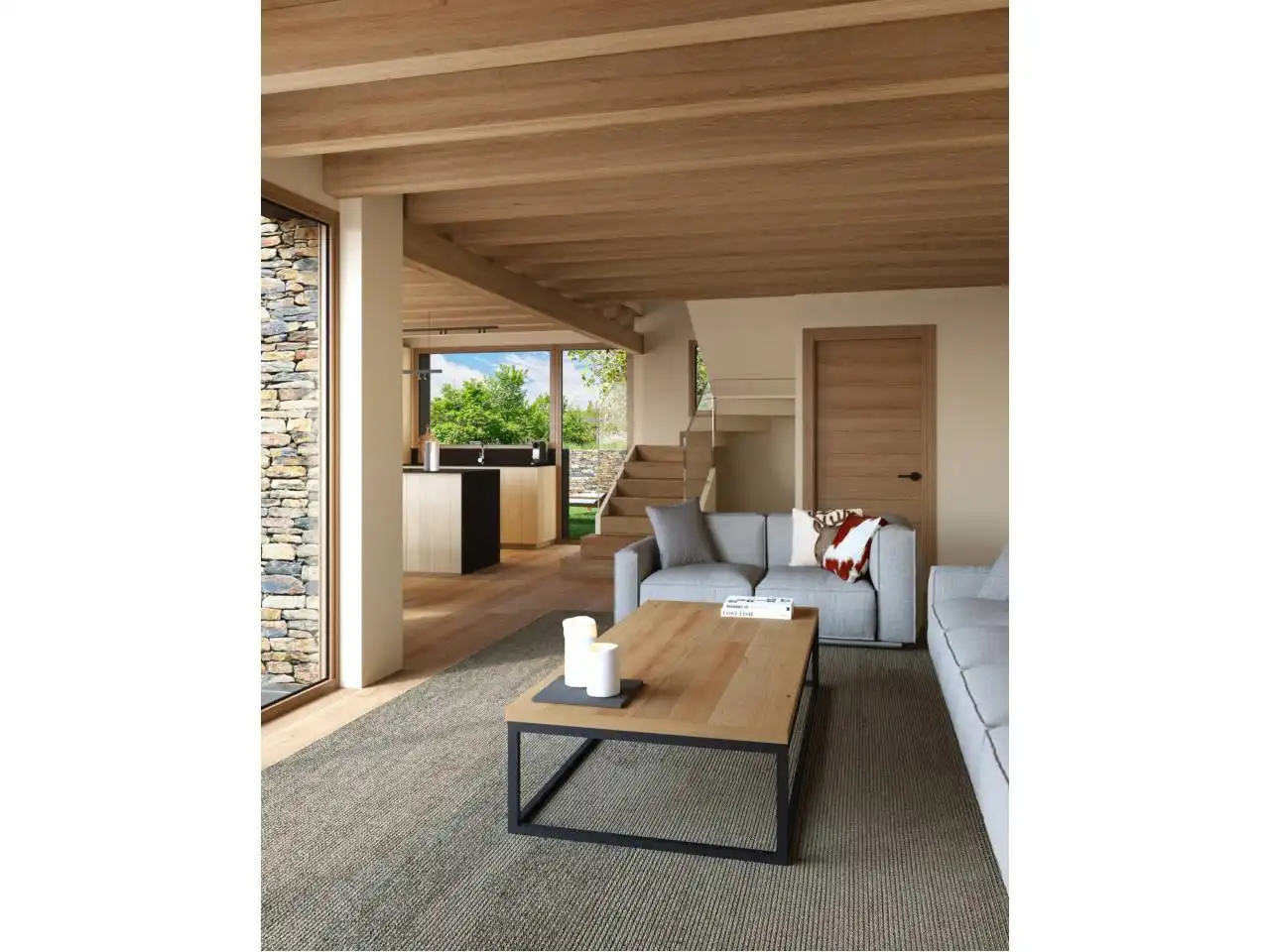 Sala d'estar de Casa o xalet en venda en Ger amb Calefacció, Jardí privat i Parquet