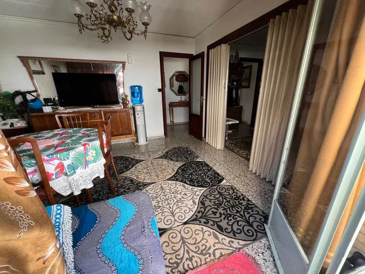 Sala de estar de Piso en venta en Piles con Terraza, Trastero y Amueblado