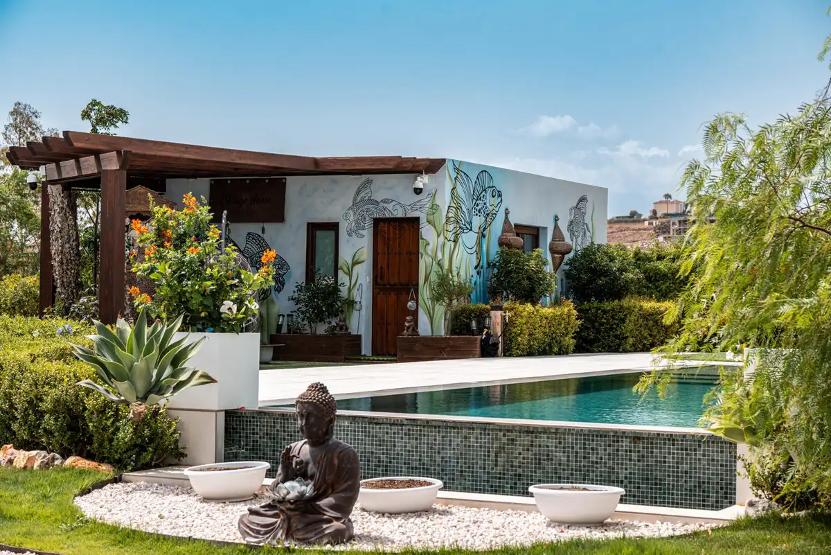 Piscina de Casa o xalet en venda en Málaga amb Aire condicionat, Terrassa i Piscina